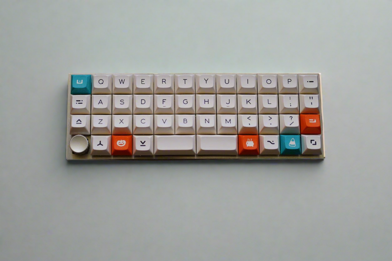 keyboard with custom Halloween themed keycaps